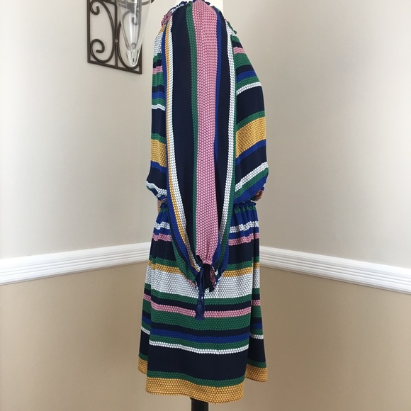 {Shoshanna} Ralston Multi Color Striped Silk Dress - Picture 5 of 8